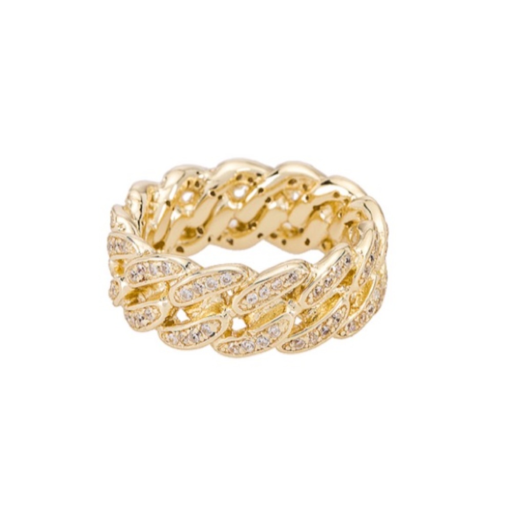The M Jewelers Iced Cuban Link II Ring
